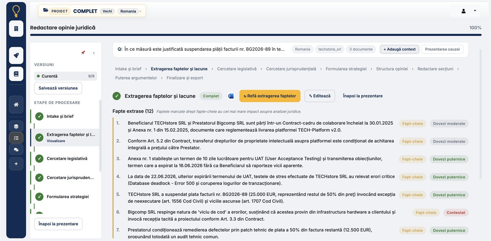 Wisanna agentic workflow: drafting a legal opinion from matter context